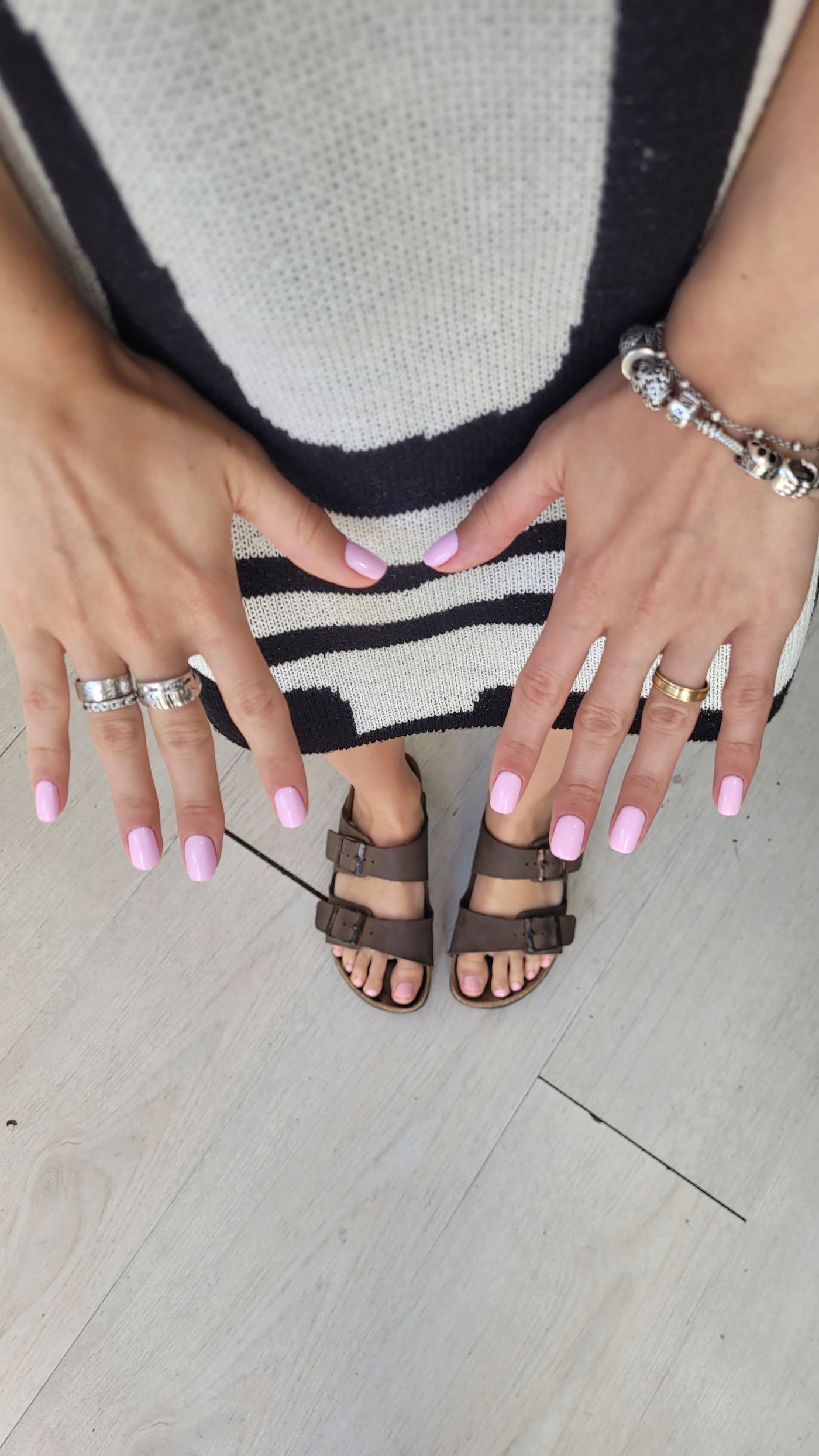 Pedicura en rosa